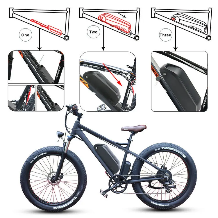 POLLY DP-6 52V 12.5AH Ebike Frame Battery 18650 3.7V 2500AMH Lithium Batteries Pack for Ebike Conversion Kit