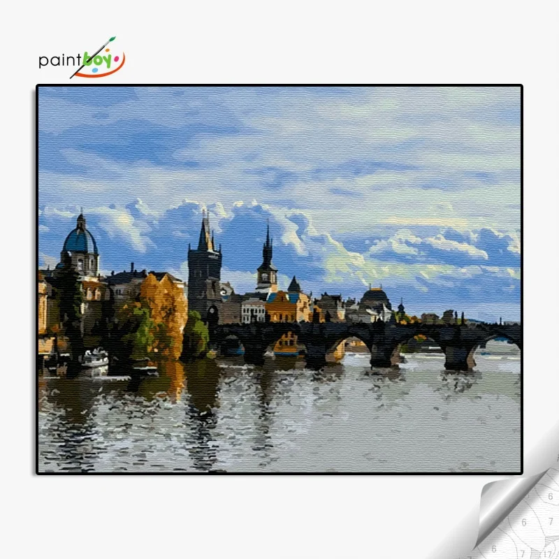 GX36073- 40*50 cartoon seascape  painting of famous artist diamond painting