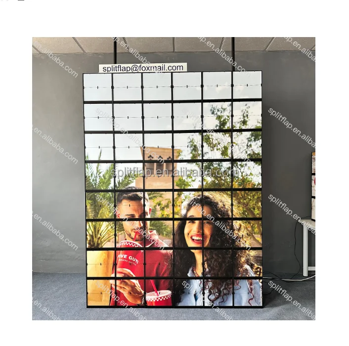 Analog interactive display flip photo display picture flap