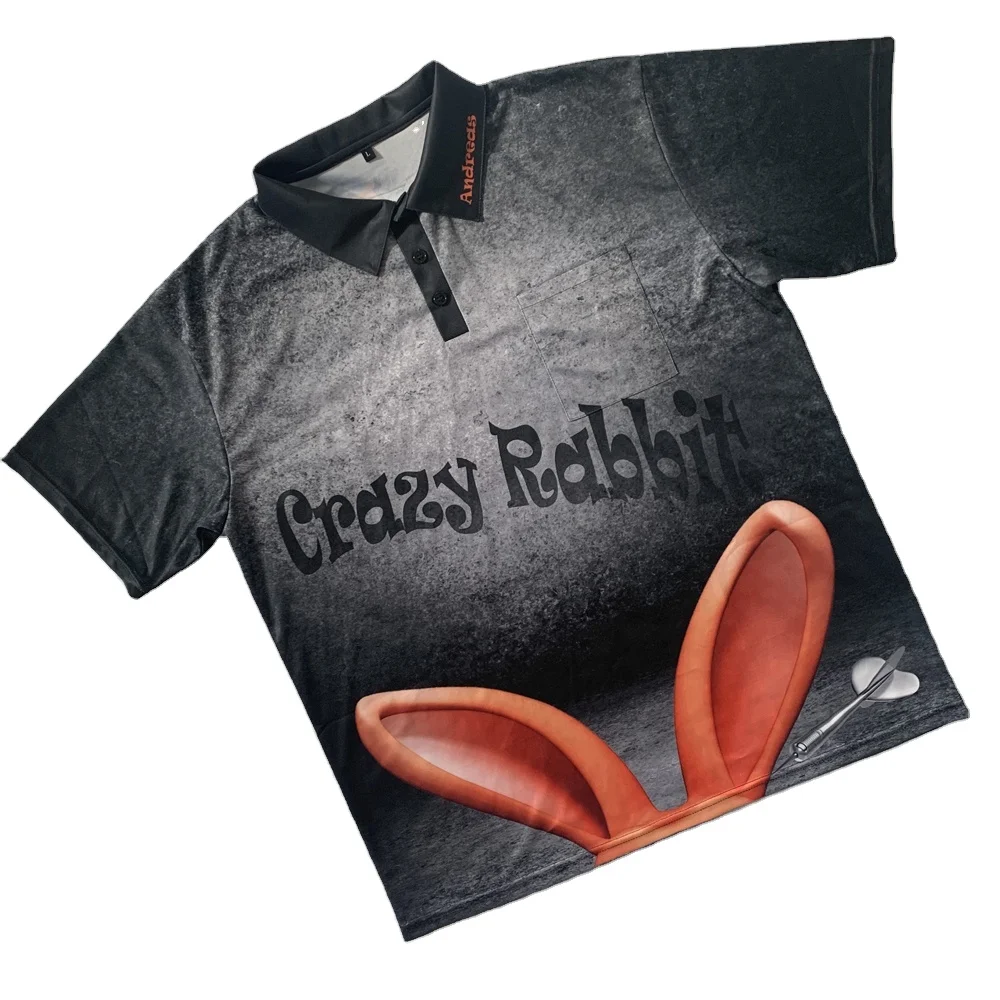 high quality shorts sleeve darts polo jersey with name