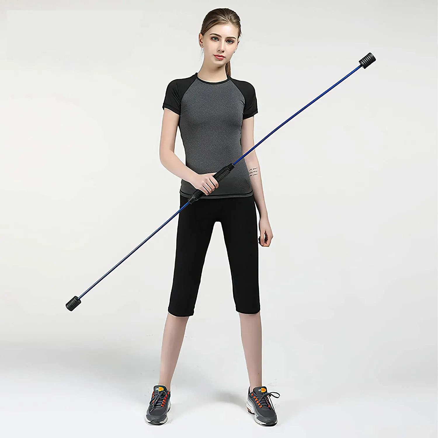 Muscle Training Swinging Sticks Aerobic High-Frequency Vibration Fitness Bar Elastic Fitness Bar