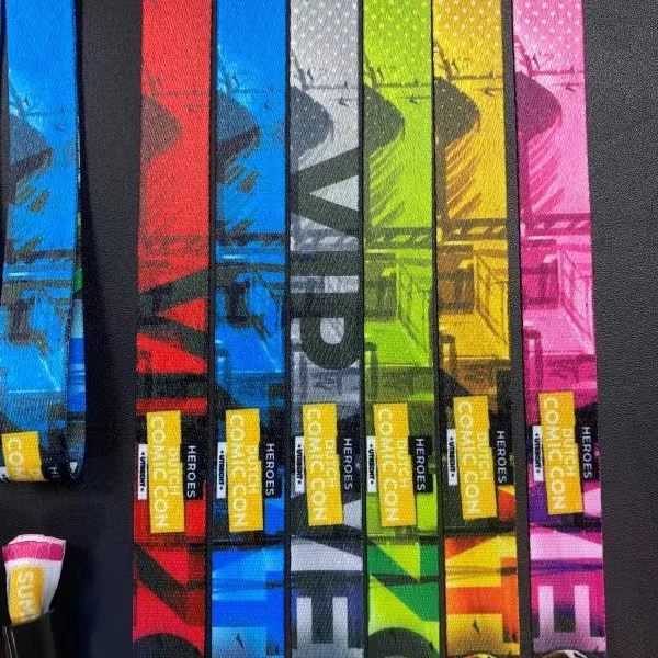 Custom one time use RPET polyester fabric wristband