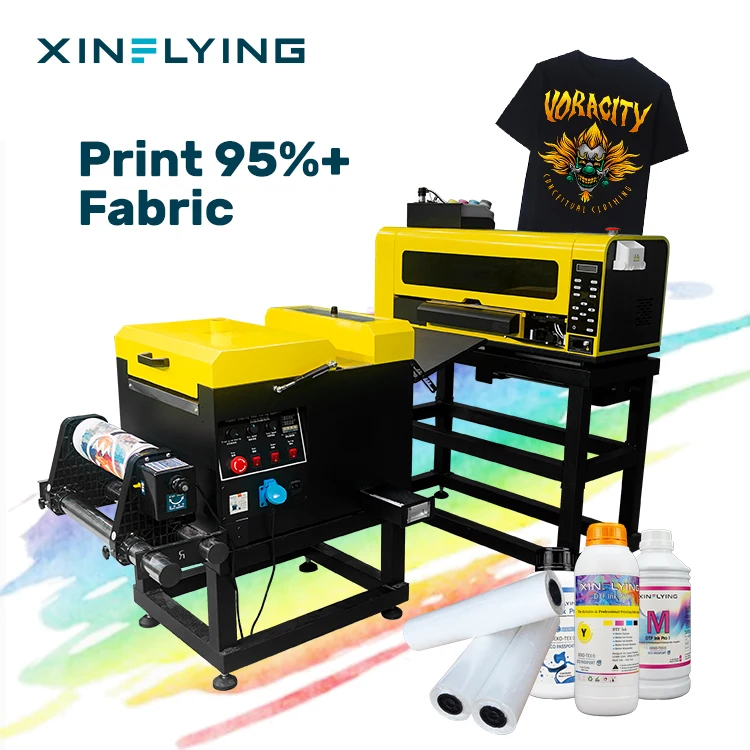 Принтер XinFlying a3 dtf 13 дюймов для домашнего принтера оригинальный XP600 печатающая головка принтер с порошковой машиной