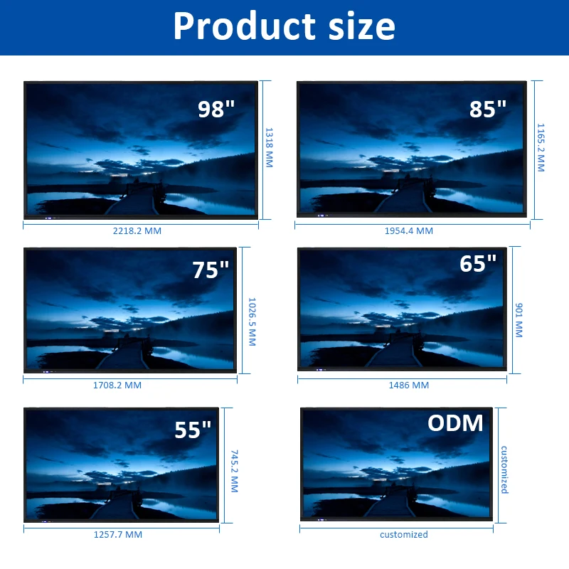 Best Selling 75 Inch Portable Lcd Digital Screen Flat Panel Display Clever Touch Interactive Whiteboard