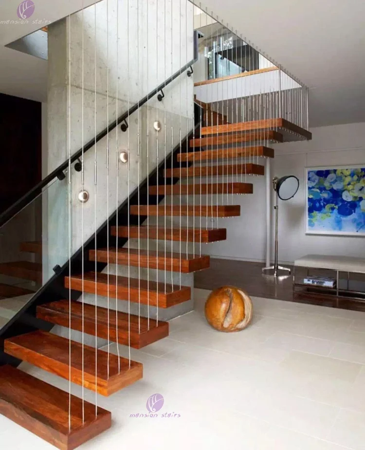 
Indoor Usage Wood Veneer Stairs 