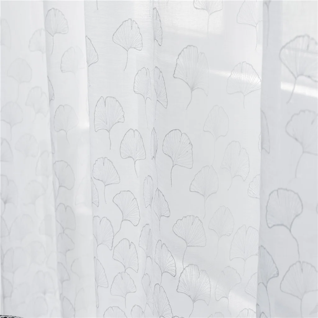  polyester embroidered sheer curtain fabric