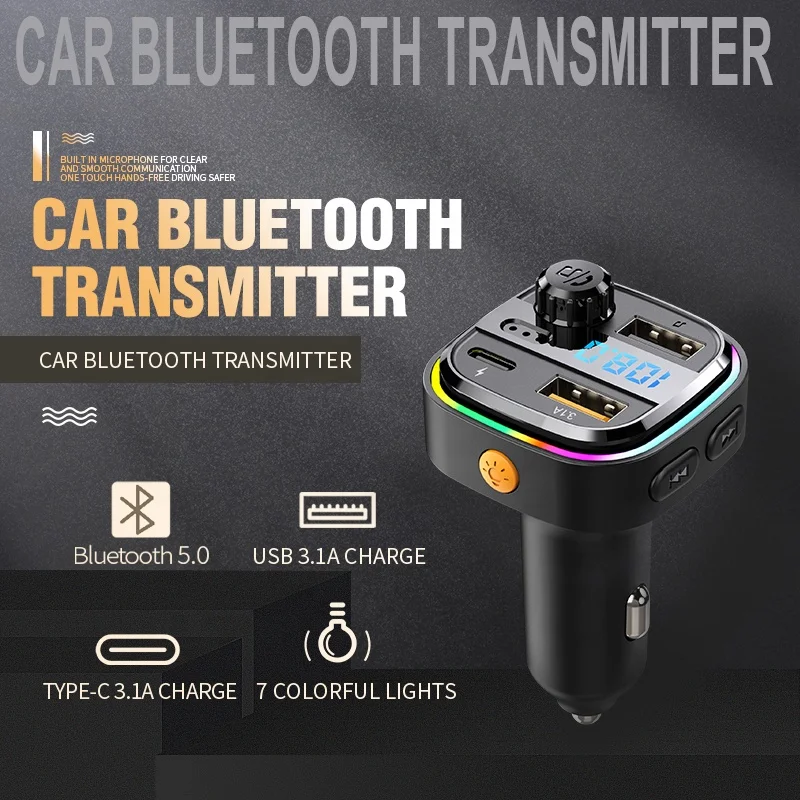 Bluetooth FM Transmitter MP3 Player Handsfree Car Kit 3.1A Dual USB Charger Power Adapter For Car DVR Radio Car Accessories