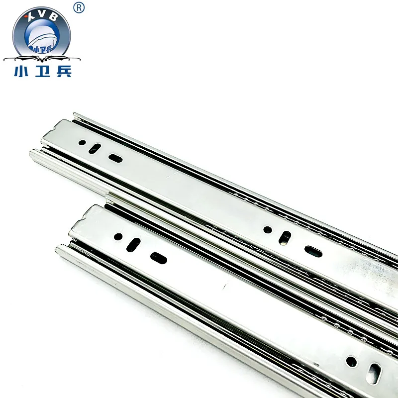 Push to Open Drawer Slide 45mm Mount Drawer Telescopic Channels Tape Buffer