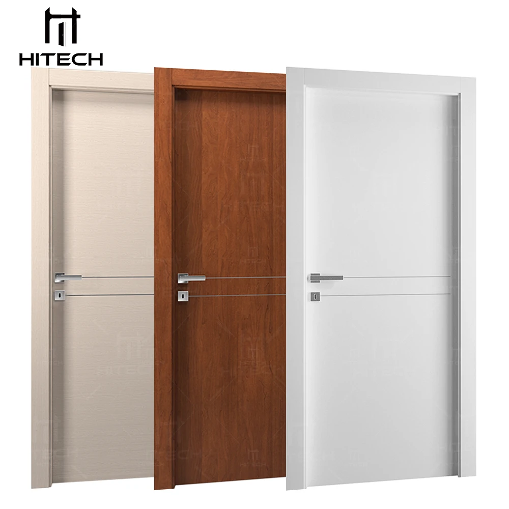 Hitech China factory indoor wood door solid interior modern doors modern designs bedroom frame interior solid wooden doors price
