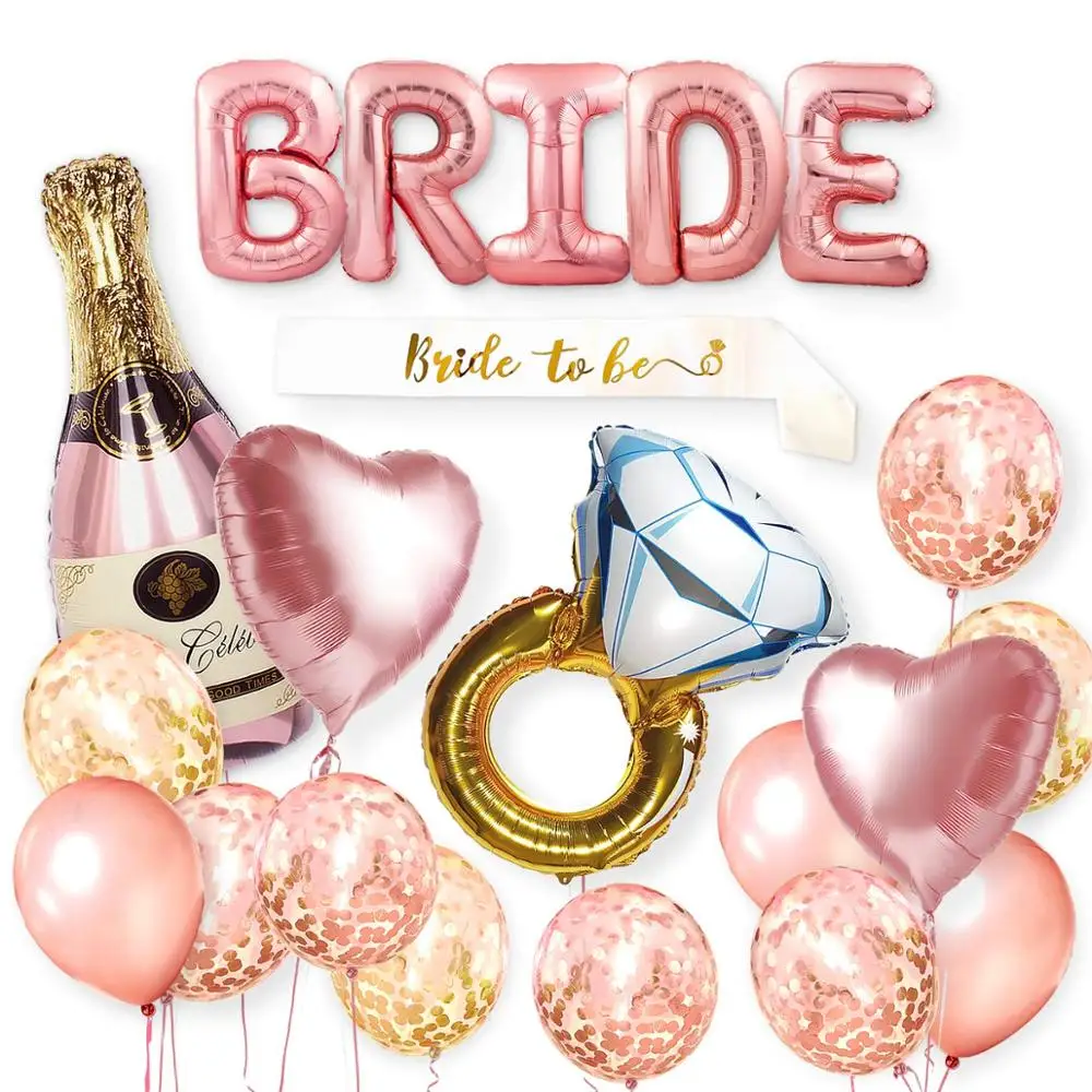 Bride Balloon Bachelorette Party Decoration Kit  Hen Party Decorations Balloons Set  Bridal Shower Supplies Accessories