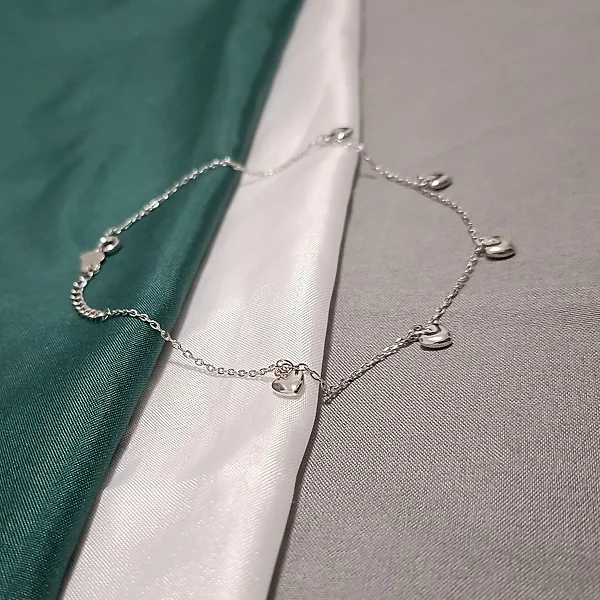 
Charm bracelet wholesale price 925 sterling silver Jewelry fashion love heart bracelets ankle bracelet 
