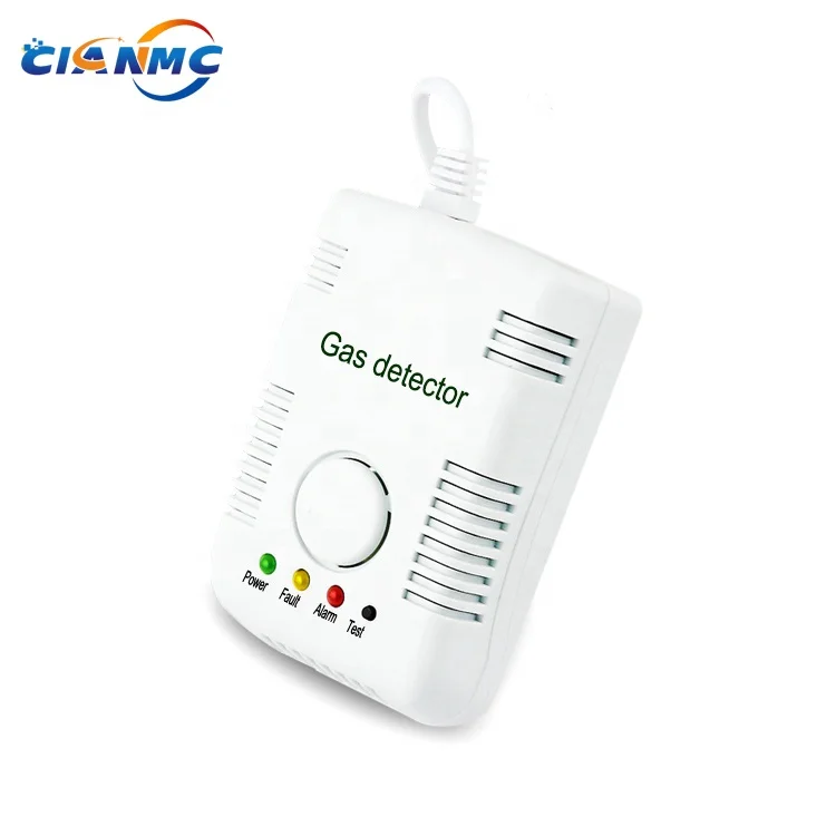 Original China Factory Wholesale AC220V Wall Mounted Combustible Methane LPG LNG Natural Gas Detector For Home Kitchen Alarm