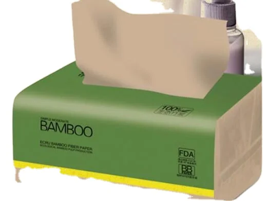 Original Environmentally Unbleached Bamboo Pulp used for food container and tissue paper