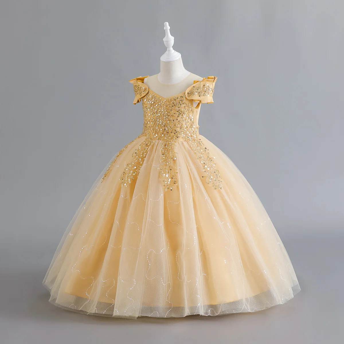 Ready To Ship Wholesale Kids Flower Girl Dresses 10 Years Old Wedding Kids Baby Girls Evening Dresses 2780