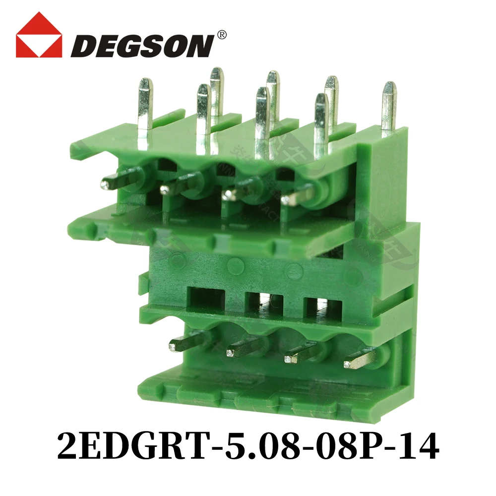 1Pcs DEGSON 2EDGRT-5.0-5.08-14-00ZH Pluggable PCB Terminal Blocks MDSTB2.5-G KF2EDGRT 5.0mm 5.08mm 2PIN-12PIN 320V 10A