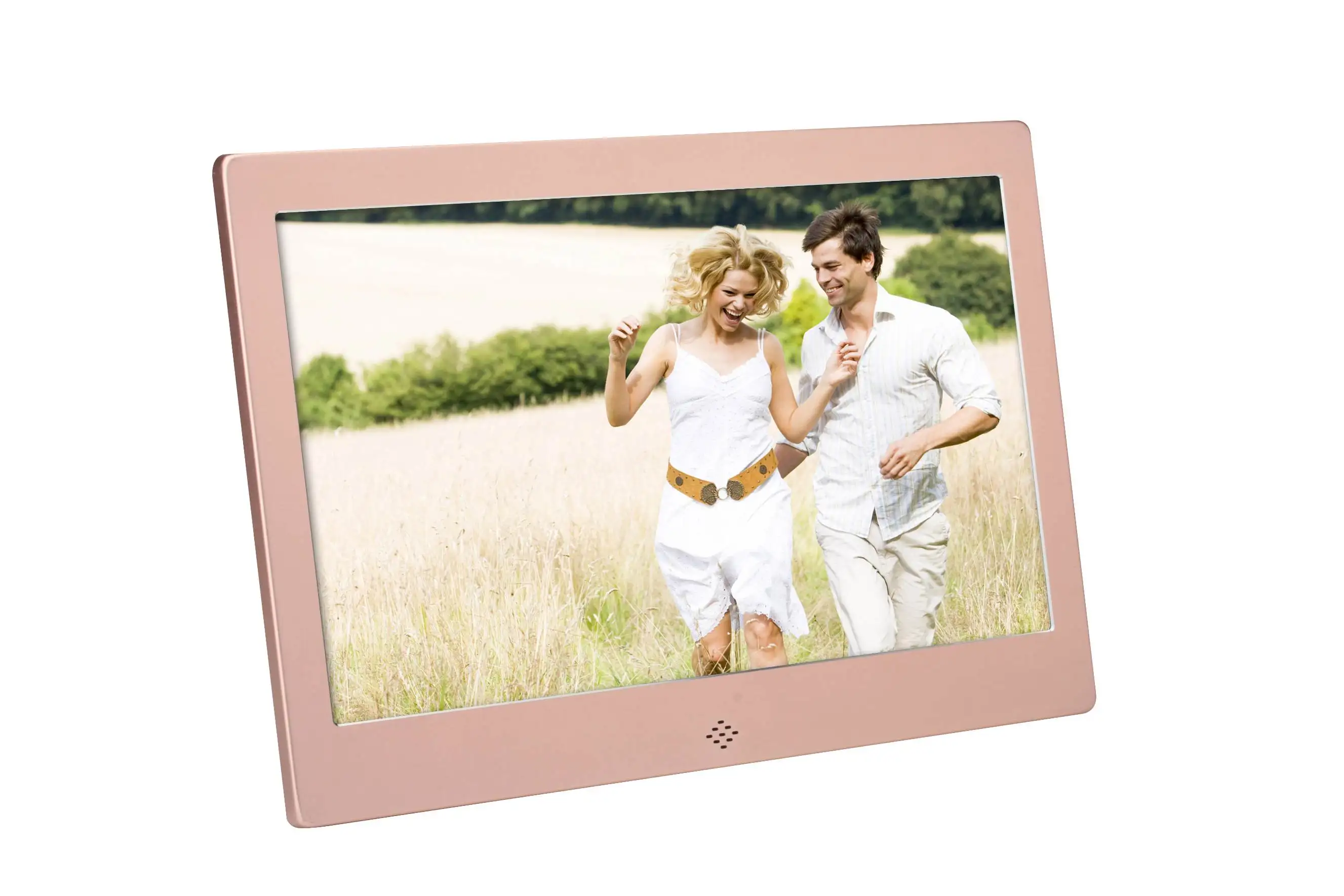 High Quality Elegant OEM 10 Inches Metal Digital Photo Frame, Wall Mountable, Video Clip Playing, Slideshow