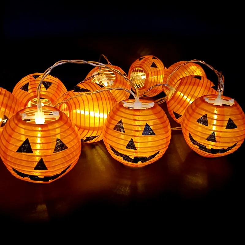 hot sale DIY battery powered halloween string light solar pumpkin lanterns for party