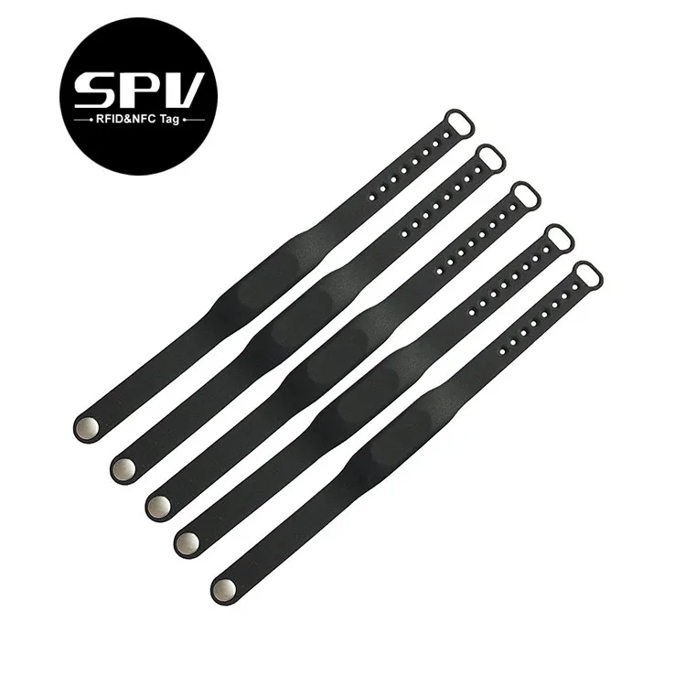 Adjustable Ntag213 NFC Waterproof RFID Passive Amusement Park Silicone Wristband