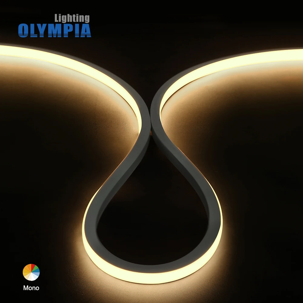CE RoHS UL silicone led neon flex tube smooth lighting 2835 outdoor waterproof IP68 24V 4000K rope light flexible neon led strip