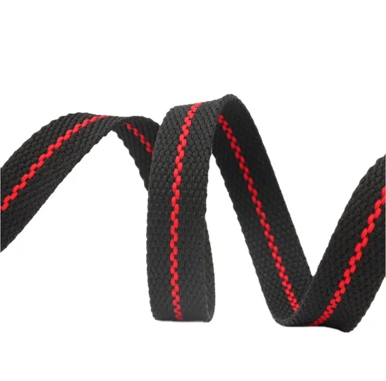 Factory Customized High Quality Cotton Printed Plain Weave Thick Colored Cotton Webbing