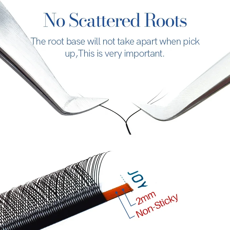 Hot-Selling YY Shaped Black Eyelashes Extensions Two Tip Lashes C/CC/D Curl  Individual Private Label Silk Eyelash Extension