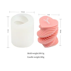 Wholesale Heart Layer Plaster Decor Maker Rotary Ladder Square Resin Mould Oval Spiral Pillar Geometric Candle Molds Silicone