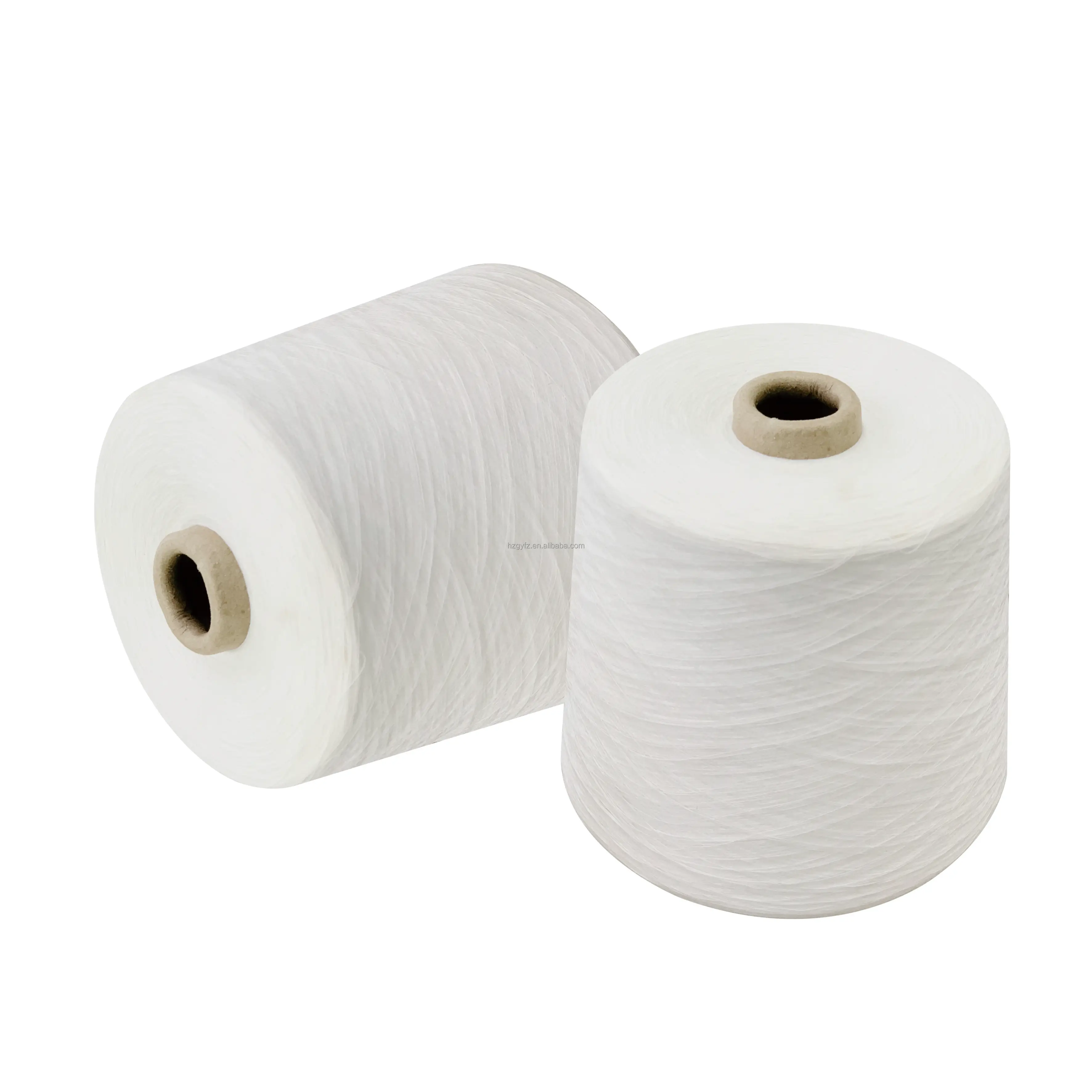 40s/1  CVC cotton polyester blended yarn C/P 67/33 raw white