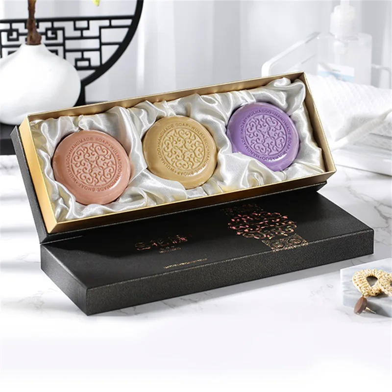 factory wholesale Herbal extract Soap Red Ginseng Comfrey Sandalwood Handmade Soap Set