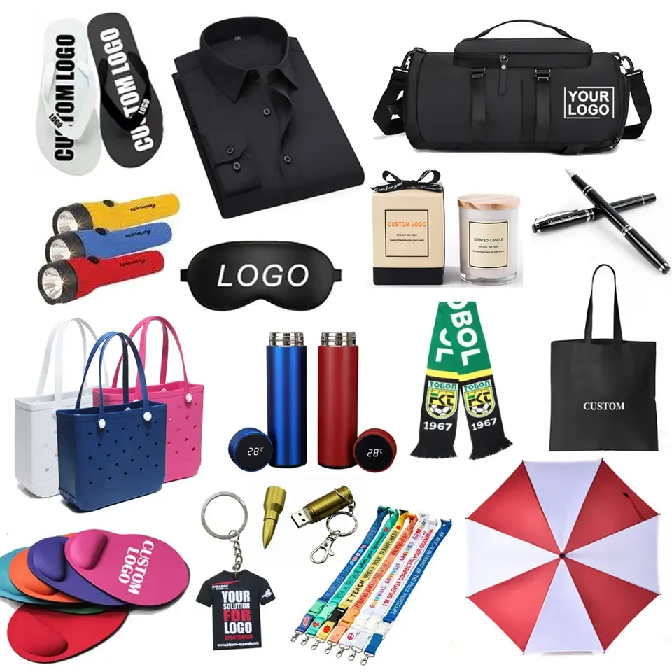 corporate promotional gifts set box items with logo for clients