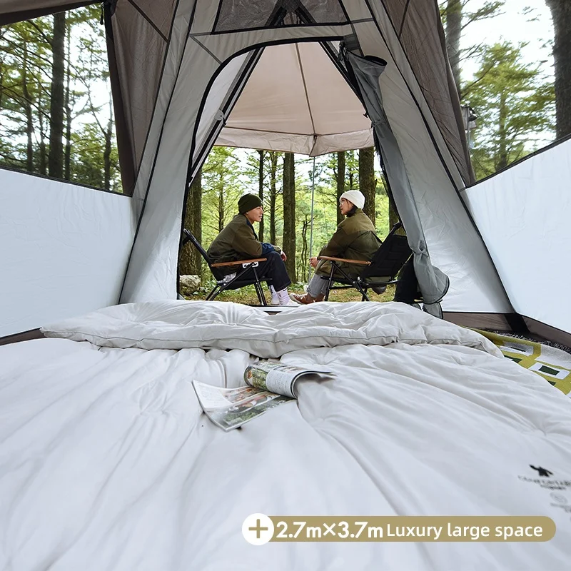 HISPEED Selling Camping Tents Single Inner Poles Waterproof PU2000mm Large Teepee Tent For Adults