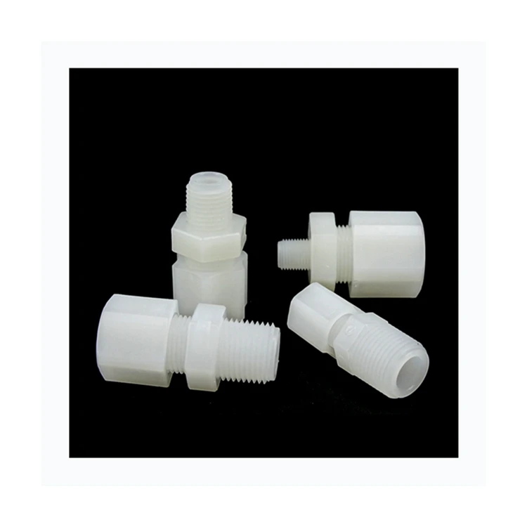 5/16*1/2NPT Pipe Fitting PVDF External teeth direct to the head PVDF straight male connectors