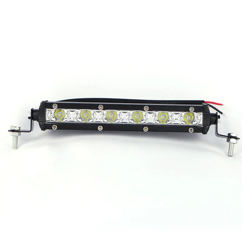 IP68 Waterproof 1 Row LED Light Bar 7 Inch 18W 6000K Work Light Bar Modified Off-Road Vehicle Car Truck SUV Car Top Light