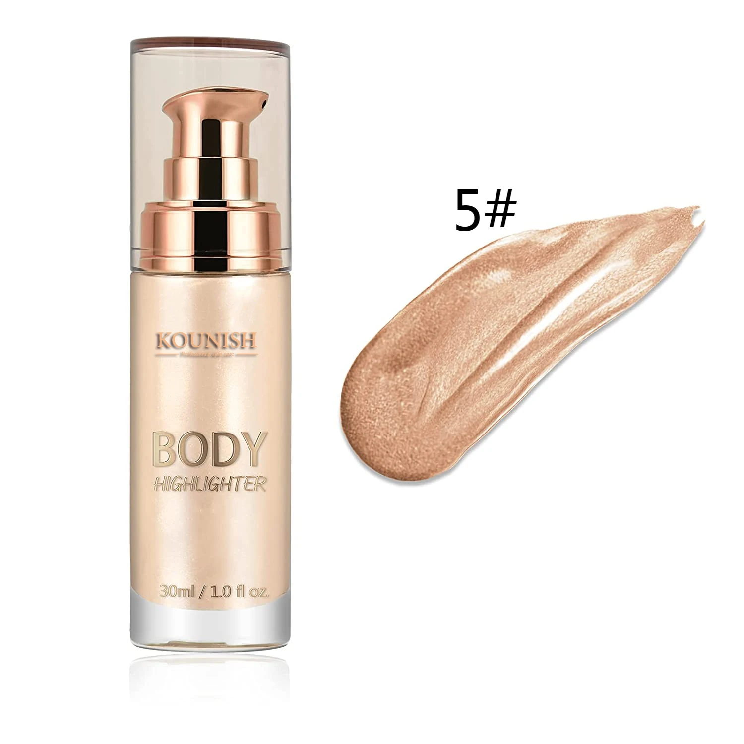 Kounish Private Label Shimmer Oil For Body And Face Highlighter Spray Makeup Wholesale Body Luminizer