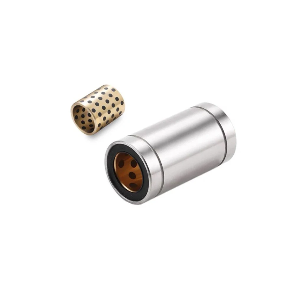 Linear Bearing Outer Steel Inner Copper Graphite Copper Sleeve LM 6UU LM 8UUFlange Linear Sliding Bearing