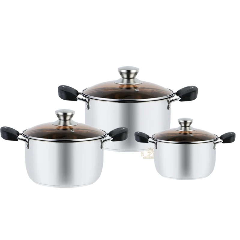 Hot sale professional kitchen stock pot kitchenware set stainless steel soup pot
