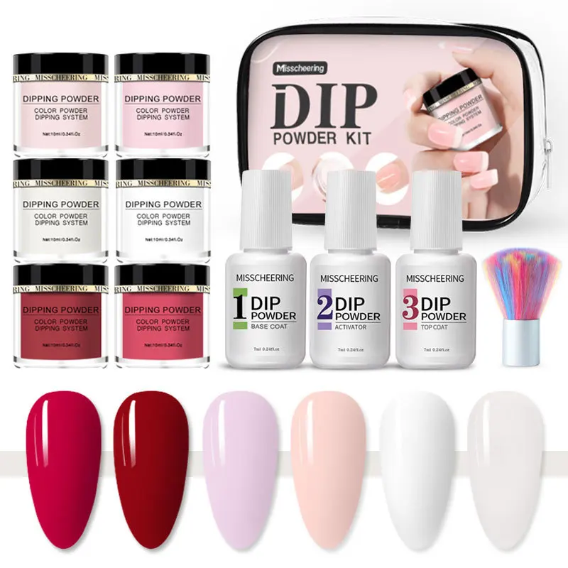 Colorful Glitter Embellish Manicure Nails Dipping Powder Set