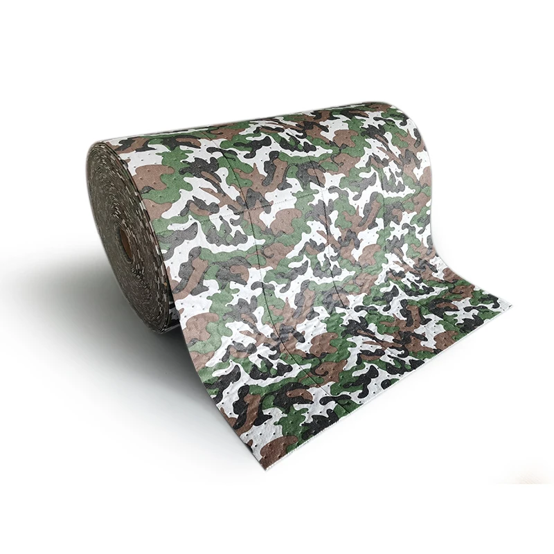 Camouflage dimpled gray color water universal absorbent rolls