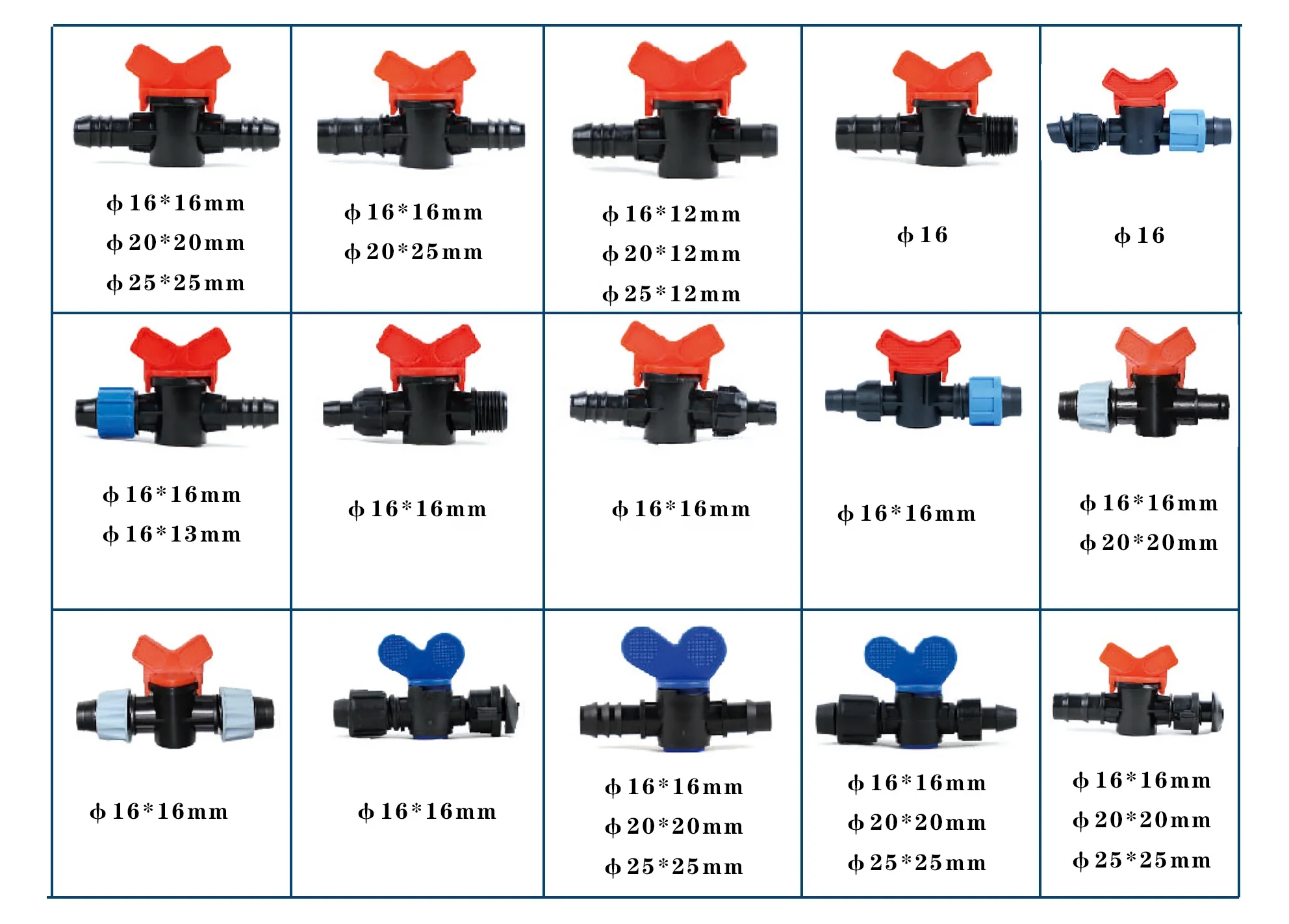 Drip Irrigation System Drip Tape Fittings Mini Drip Valve for Farm Agriculture Irrigation Equipment