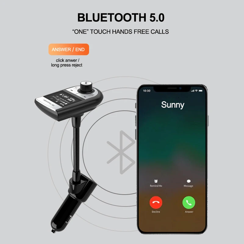 Auto Electronics MP3 Player Car Music Player Car Modulator Blue Tooth FM Transmitter Car Kit Wireless Handsfree Dual USB Charger
