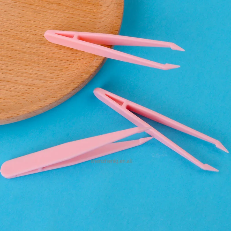 Plastic Tweezers Repair Small Disposable Tweezers Tools Tweezers Crafts Kids Toys Plastic Clips Multi Colors