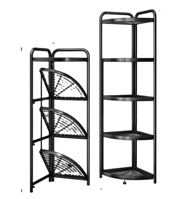 Kitchen tripod multi-layer storage rack foldable storage rack free installation