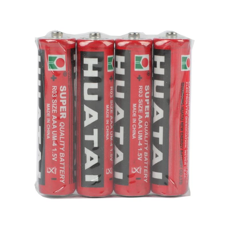 Super Battery Aaa Um-4 1.5V Primary Battery R03P Carbon Battery