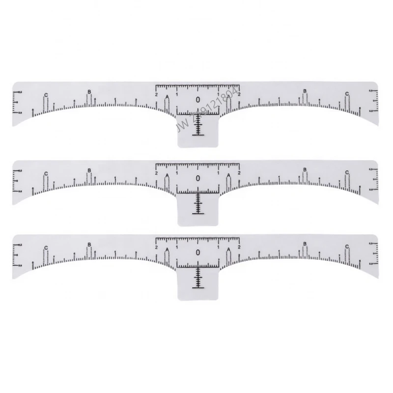 OEM одноразовая линейка для бровей, линейка для микроблейдинга, трафарет для бровей