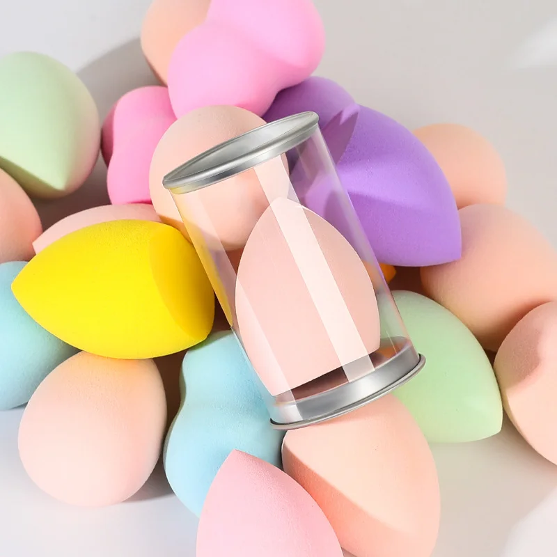 2023 Hongjun Private Label Sponge Wholesale Latex Free Soft Custom Logo Beauty Black Blender Makeup Sponges egg With Package