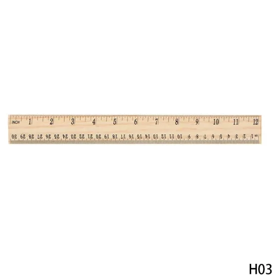Portable Environmentally Cheap Wooden 12 Inch 30 Cm Long Ruler Suitable For Office And Student