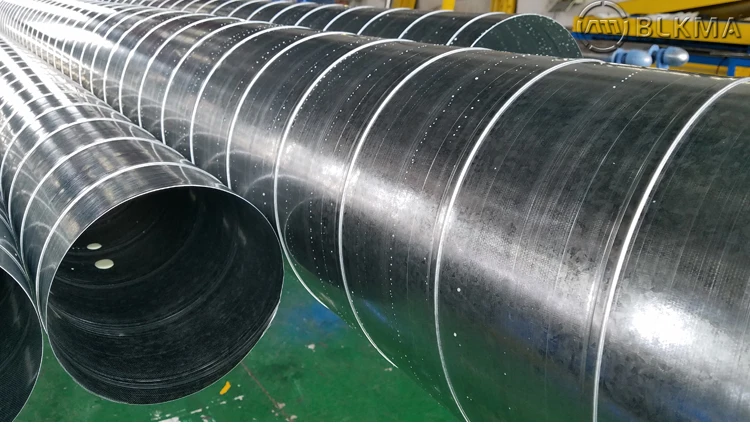 round sheet metal tube spiral round air duct making machine