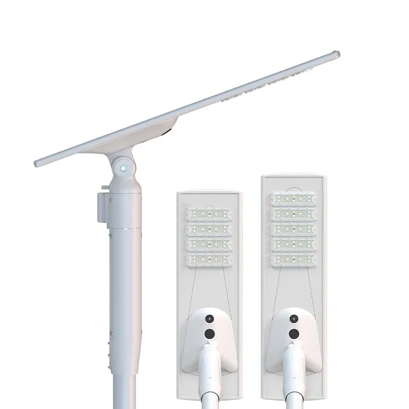 Solar light 60w 90w 120w solar panel follow sunset direction auto led all in one solar street light with CCTV camera