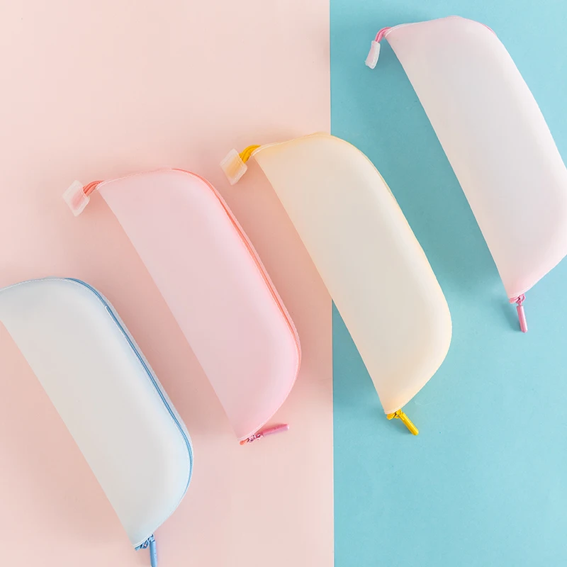 
Beauty Pencil Bags For Girl Silicone Stationary Pencil Bag 
