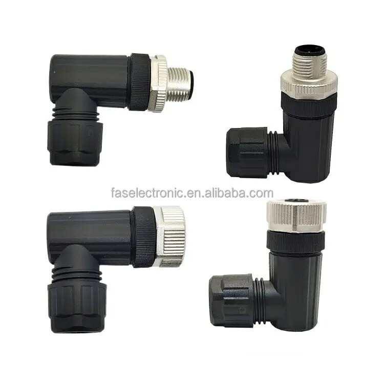 ip67 connector m12 circular waterproof 3 4 5 pin sensor male female circular plug cable connector