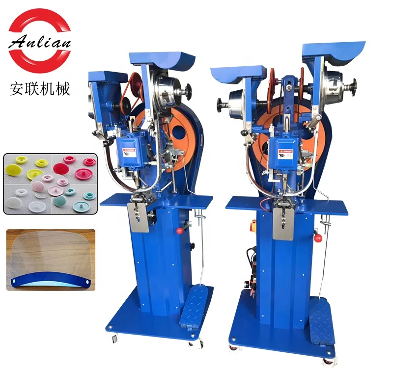 High Quality  Automatic Jeans Jacket Button Hole Snap Button Punching Pressing  Machine
